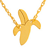 14k Yellow Gold Banana Charm Necklace