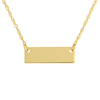 14k Yellow Gold Mini Bar Charm Necklace