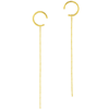 14k Yellow Gold Ear Cuffs with Dangling Strands