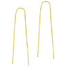 14k Yellow Gold Beaded Threader Earrings