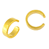 14k Yellow Gold Flat Round Ear Cuffs
