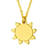 14k Yellow Gold Adjustable Tiny Sun Necklace