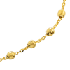 14k Yellow Gold Disco Ball Anklet 10in
