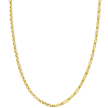 14k Yellow Gold 50/50 Paper Clip and Rolo Chain Necklace 20in