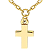 14k Yellow Gold Mini Cross Necklace