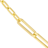 14k Yellow Gold 50/50 Duo Paper Clip Link Necklace