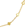 14k Yellow Gold Mixed Hearts Station Necklace