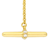 14k Yellow Gold .07 ct tw Diamond T Bar Necklace