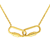 14k Yellow Gold Petite Carabiner Links Necklace