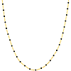 14k Yellow Gold Black Enamel Bead Piatto Link Necklace