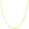 14k Yellow Gold Neon Yellow Enamel Bead Piatto Link Necklace