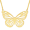 14k Yellow Gold Cut-out Butterfly Necklace