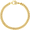 14k Yellow Gold Ladies' Miami Cuban Link Bracelet With Diamond Accented Lock
