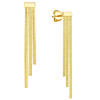 14k Yellow Gold Triple Snake Chain Earrings