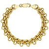 14k Yellow Gold Her Fantasy Link Bracelet 7.5in