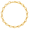 14k Yellow Gold Open Teardrop Link Bracelet 8in