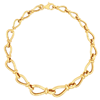 14k Yellow Gold Graduated Teardrop Link Bracelet 7.75in