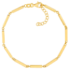 14k Yellow Gold Bar Station Adjustable Bracelet
