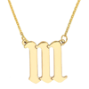 14k Yellow Gold Angel Number 111 Necklace for Intuition