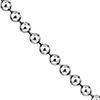 14k White Gold 16in Bead Chain 1.5mm
