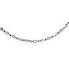 14k White Gold 20in Bead and Bar Chain 1.2mm
