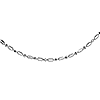 14k White Gold 16in Bead and Bar Chain 1.2mm