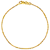 14k Yellow Gold 7.5in Diamond-cut Bead Bracelet 1.2mm