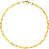 14k Yellow Gold 7.5in Serpentine Chain Link Bracelet 2mm Thick