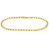 14k Yellow Gold 10in Rolo Link Anklet 3.8mm