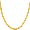 14k Yellow Gold 18in Hollow Diamond-cut Snake Chain Necklace 6.4mm Thick