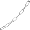 14k White Gold Paper Clip Chain 1.7mm