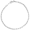 14k White Gold Very Slender Paper Clip Bracelet 7.25in