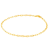 14k Yellow Gold 10in Paper Clip Anklet 2.5mm Thick