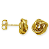 14kt Yellow Gold Diamond-cut Love Knot Earrings