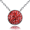 Sterling Silver Oklahoma Sooners Crystal Disc Necklace