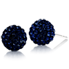 Sterling Silver Penn State Crystal Ball Earrings