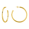 14k Yellow Gold 2in Open Hoop Earrings 4mm