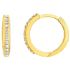 14k Yellow Gold 1/6 ct tw Diamond Classic Huggie Earrings