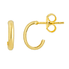 14k Yellow Gold Small J Hoop Earrings