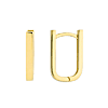 14k Yellow Gold U Shape Huggie Earrings