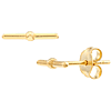 14k Yellow Gold T Bar Earrings