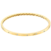 14k Yellow Gold 1/6 ct tw Diamond Bangle Bracelet with Greek Key Design