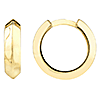 14k Yellow Gold Knife Edge Huggie Hoop Earrings 1/2in