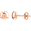 14k Rose Gold 6mm Cushion Pebble Stud Earrings