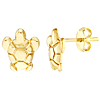 14k Yellow Gold Sea Turtle Micro Stud Earrings