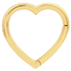 14k Yellow Gold Heart Push Lock Pendant