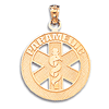 10kt Yellow Gold 7/8in Paramedic Pendant