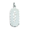Sterling Silver Medical Dog Tag 7/8in