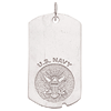 1 5/8in U.S. Navy Dog Tag - Sterling Silver