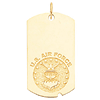 Yellow Gold U.S. Air Force Dog Tag 1 5/8in